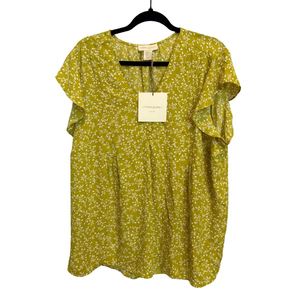 New tags, Cynthia Rowley top in green size 1X